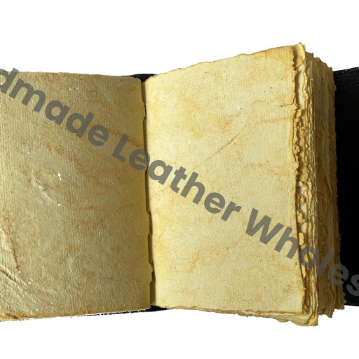 Antique Handmade LION Vintage Leather Journals Spell Wiccan Yellow Notebooks Writing Planner Deckle Paper Thermal Binding Gift
