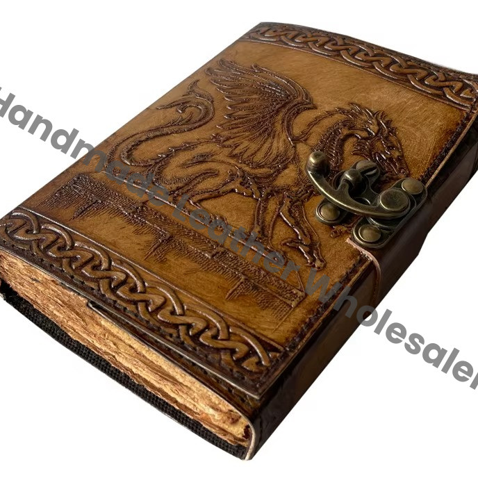 Antique Leather Journal Spell Book of Shadows With C Lock Embossed Handmade for Gift Travel Organizer Planner books