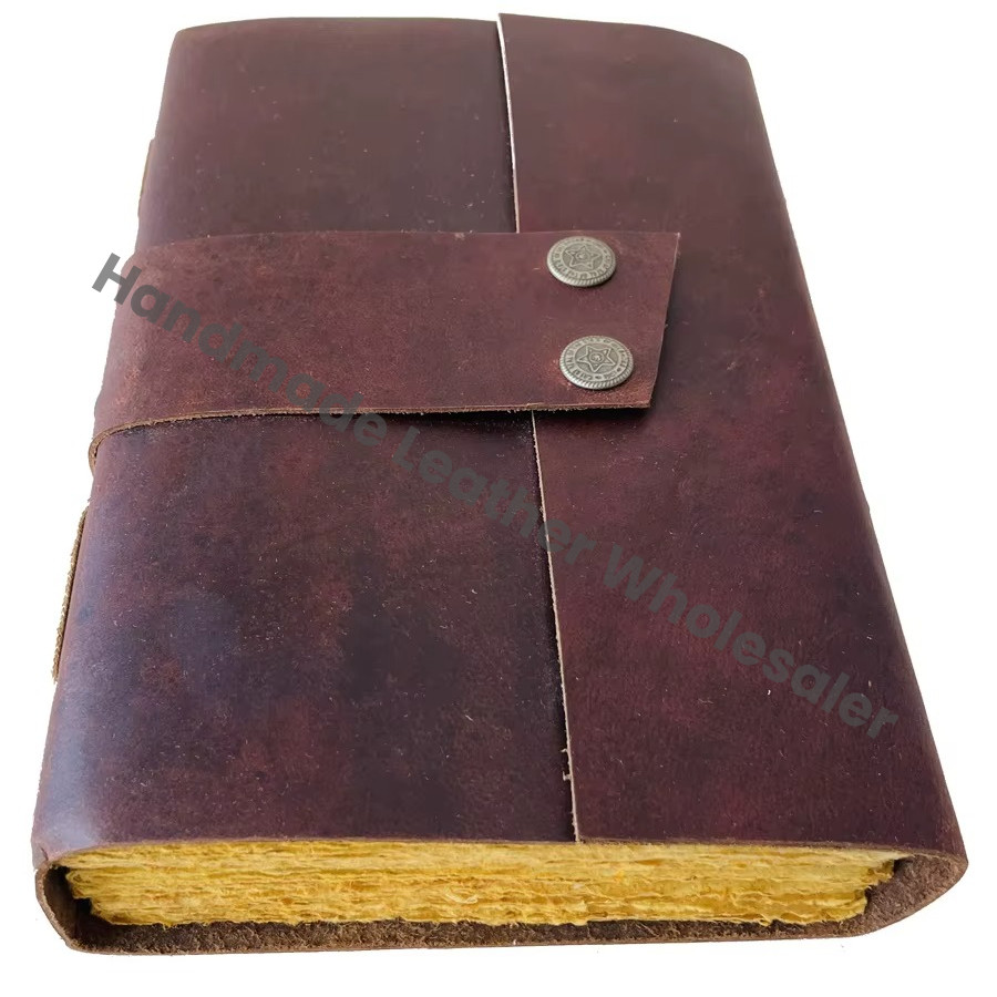 Antique Soft Leather Notebook & Sketchbook Leather Journal Book Kraft Paper Vintage Cover Custom ART PAPER LARGE NOTEBOOKS