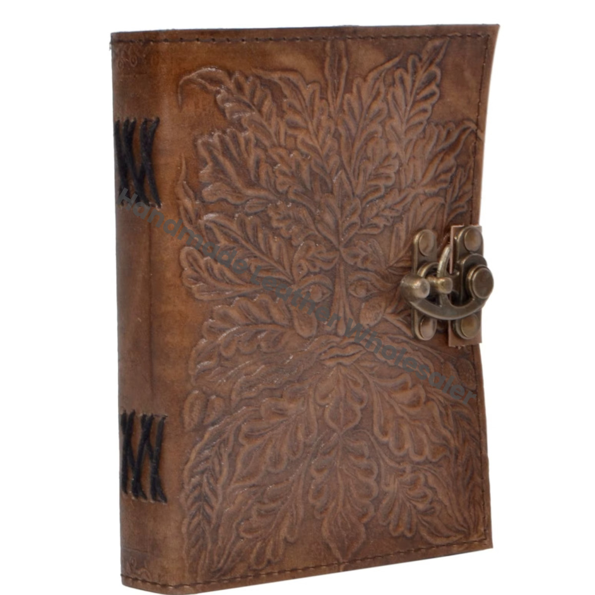 Book of Shadows Grimoire Leather Hardcover Thermal Binding Office Diary College Poetry Sketch Journal Gift