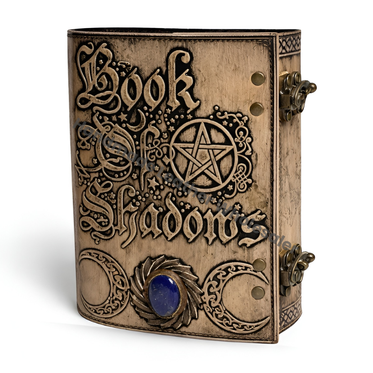 Book of Shadows: Handmade Leather Vintage Grimoire Journal with Deckle Edge Paper
