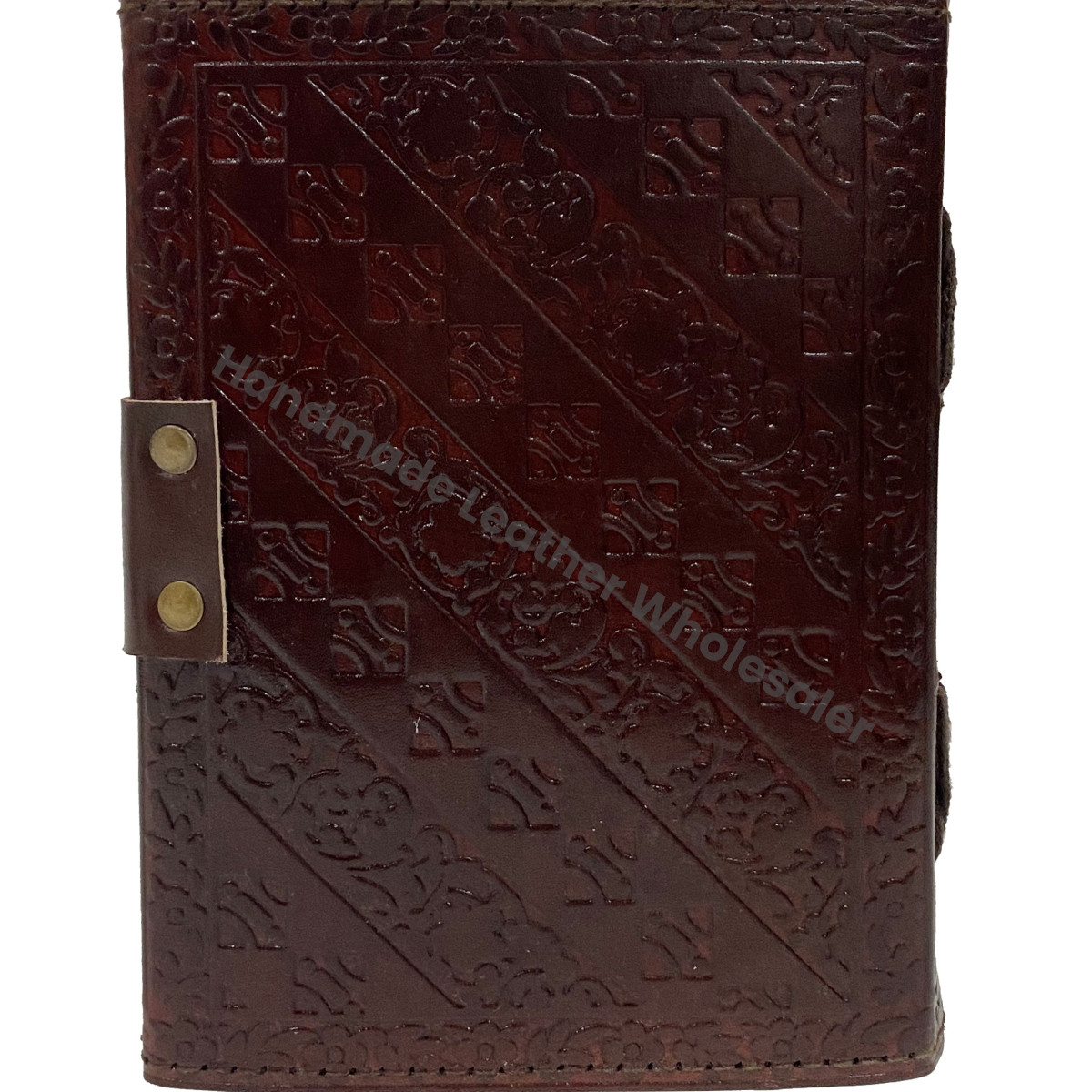 Book of Shadows Leather Address Book Embossed Celtic Triple Moon with Third Eye Stone Handmade Gift & Sketchbook