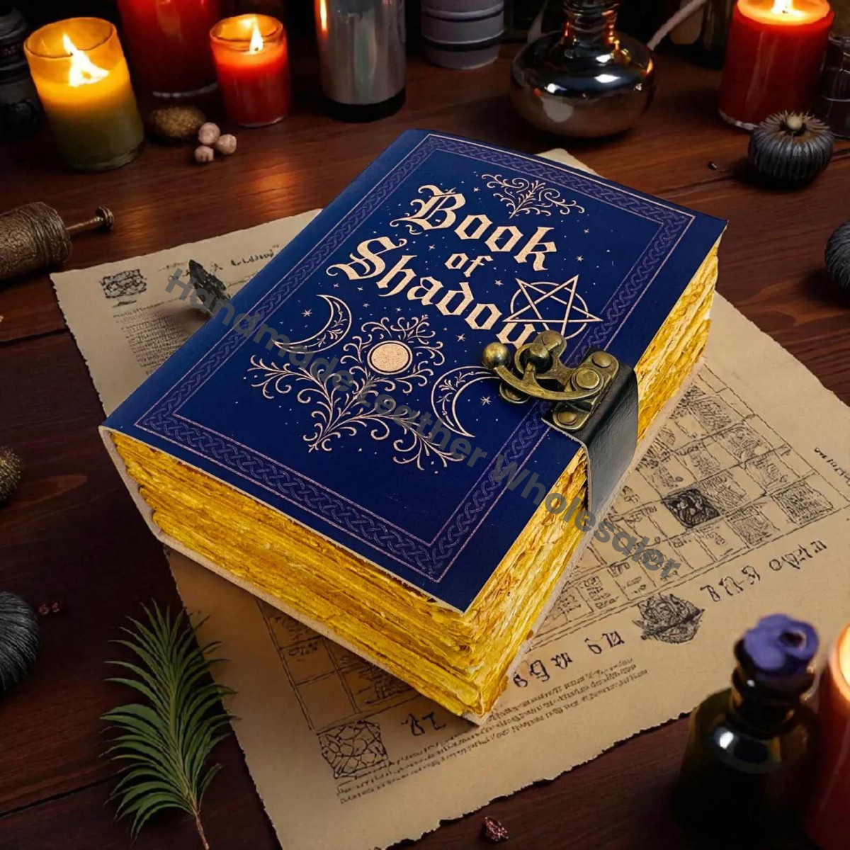 Book of Shadows: Leather Grimoire Blank spell book Witchcrafts Handmade journal