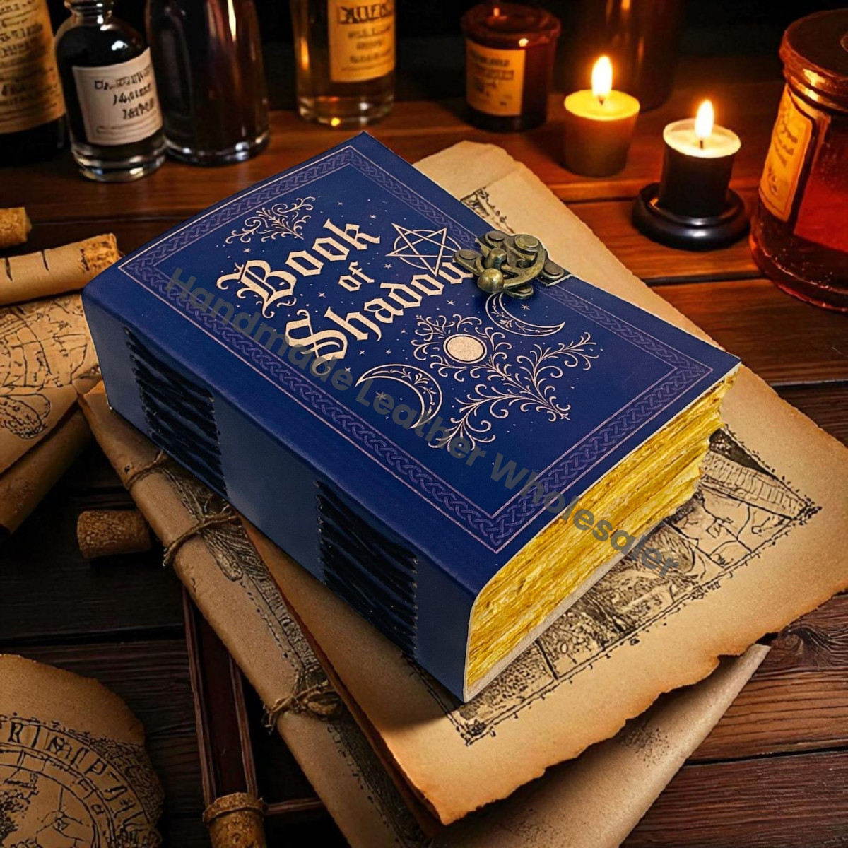 Book of Shadows: Leather Grimoire Blank spell book Witchcrafts Handmade journal