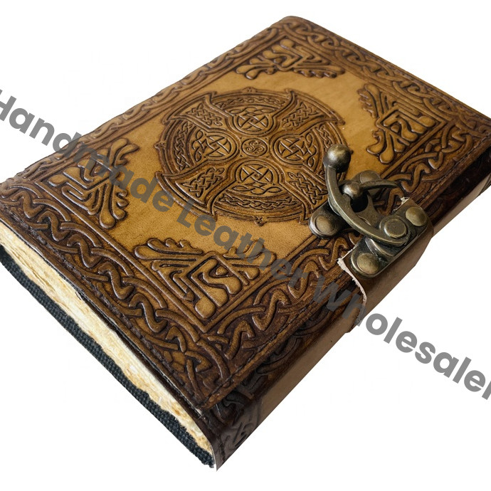 Book of Shadows Leather Journal Celtic Handmade Personal Organizer Notebook for Collage Poetry Notebooks Bound Antique Diary