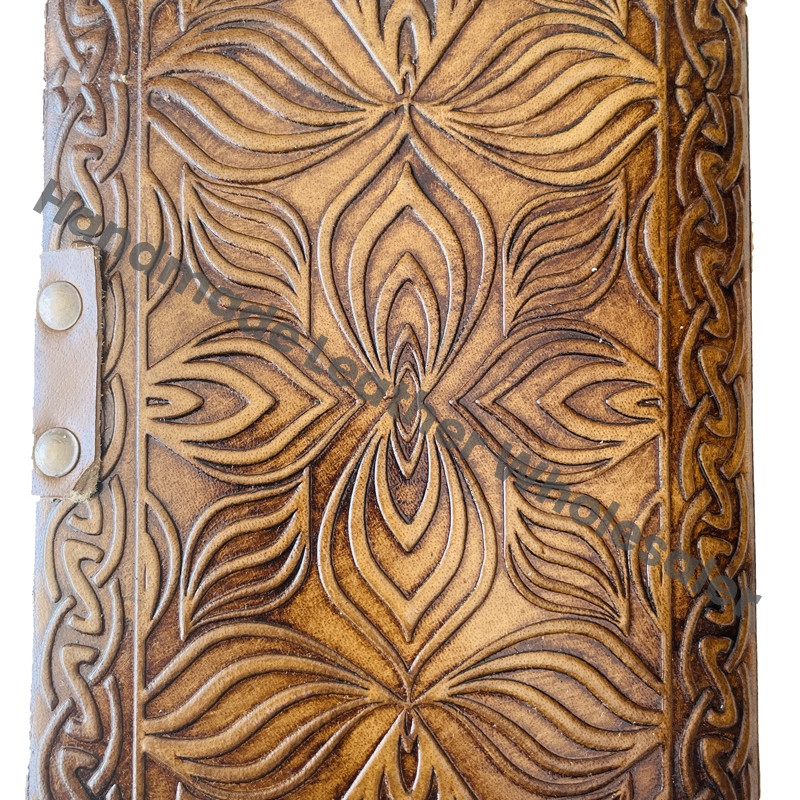 Book of Shadows Leather Journal Celtic Handmade Personal Organizer Notebook for Collage Poetry Notebooks Bound Antique Diary