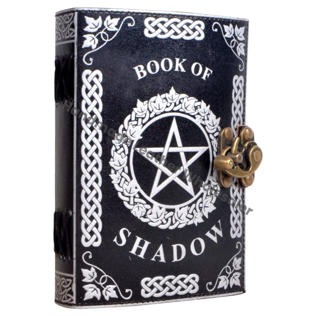 Book of Shadows Printed Silver with Black Hardcover Wholesaler Notebooks Classic Vintage Spell Books Sketchbook Gift for Women
