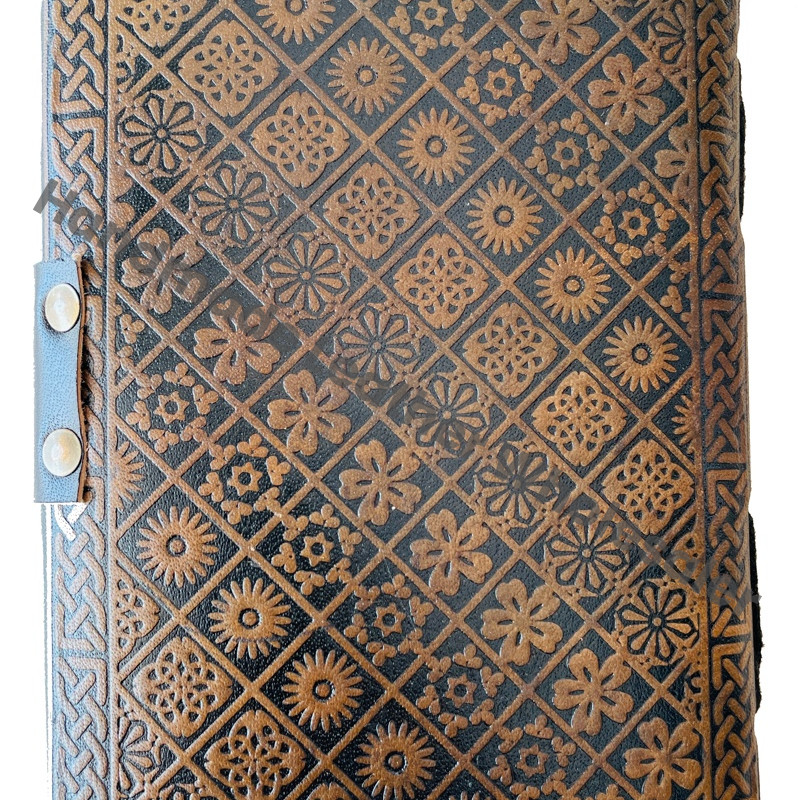 Book of Shadows Star Pentagram Sketchbook Vintage Journal Leather Journal for Women Large Deckle Old Pages Blank Books