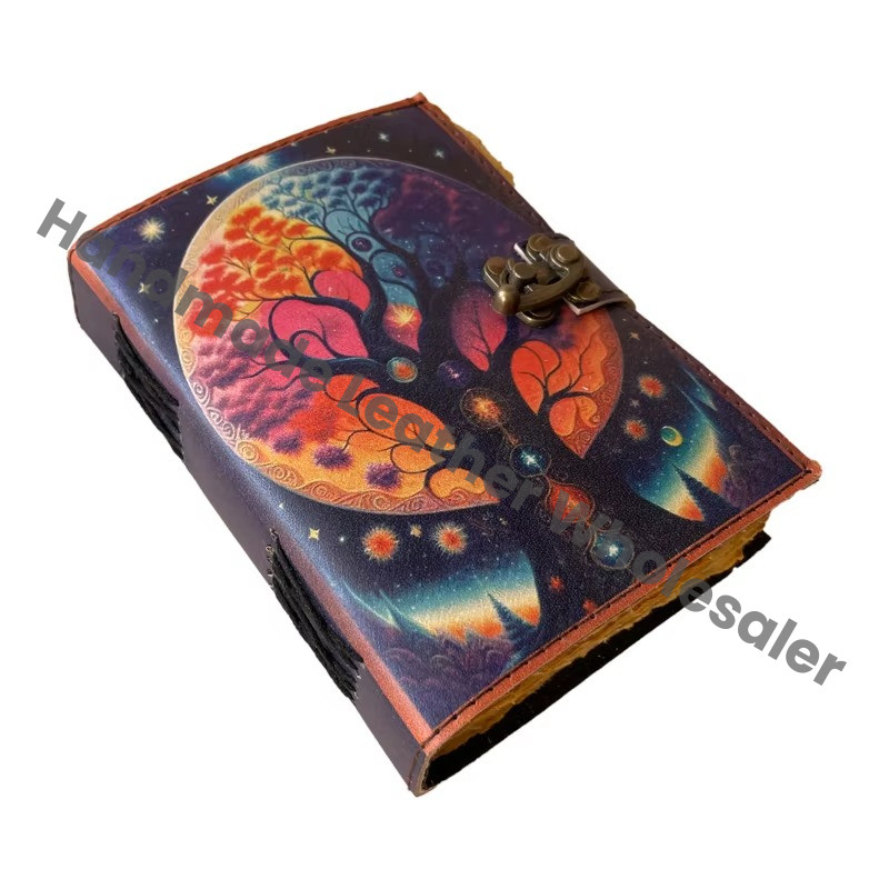Book of Shadows Vintage Journals Deckle Art Paper Tree Life Leather Gift Book Wiccan Witchcraft Sketchbook Drawing Journal