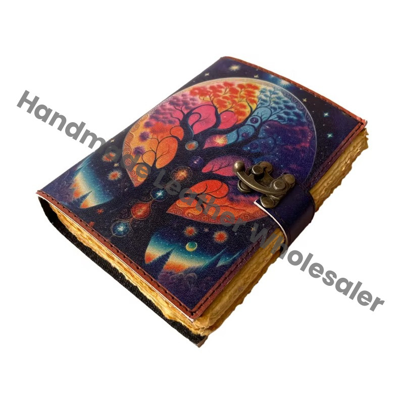 Book of Shadows Vintage Journals Deckle Art Paper Tree Life Leather Gift Book Wiccan Witchcraft Sketchbook Drawing Journal