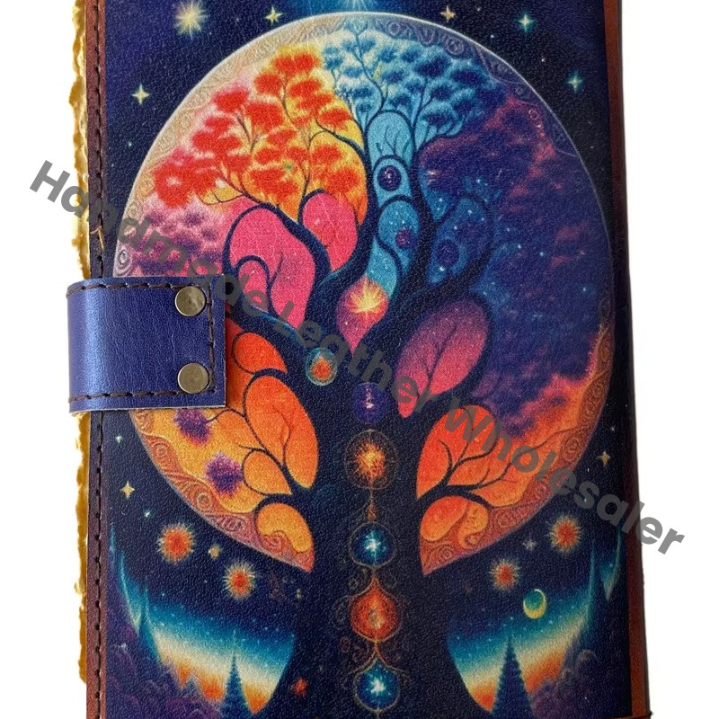Book of Shadows Vintage Journals Deckle Art Paper Tree Life Leather Gift Book Wiccan Witchcraft Sketchbook Drawing Journal