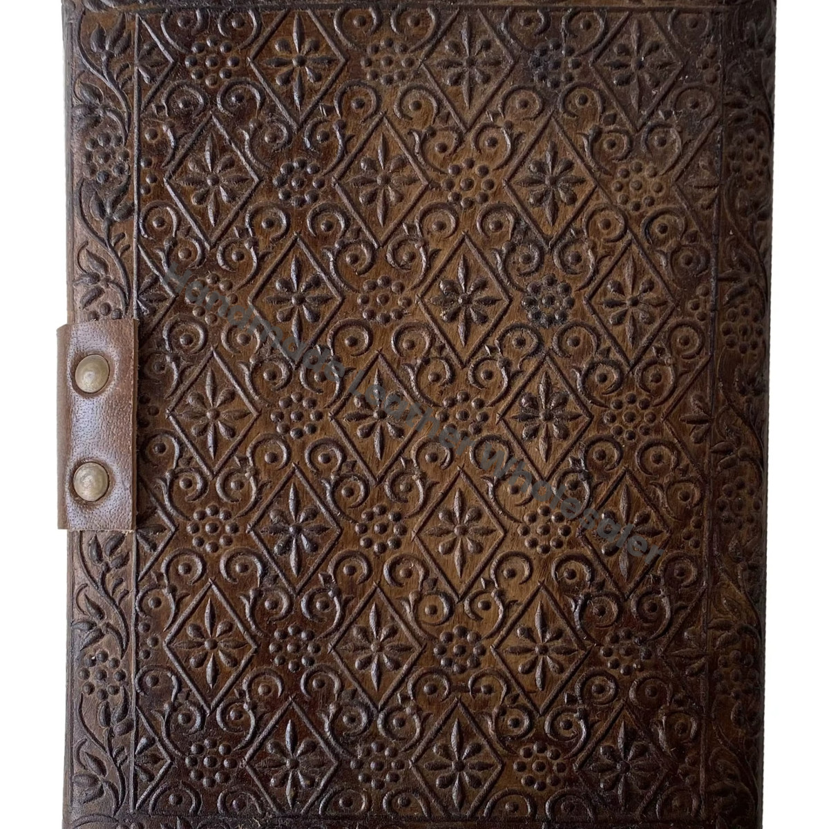 Book Shadows Charcoal Antique Tree Life Embossed Leather Journal Handmade Eco-friendly Gift Notebook Him Her Deckle