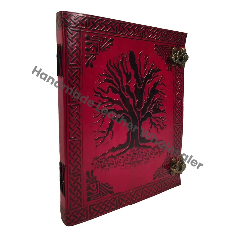 Book Shadows Planner Tree Life Leather Hardcover Journal Vintage Handmade Women's Large Thermal Recyclable Handmade