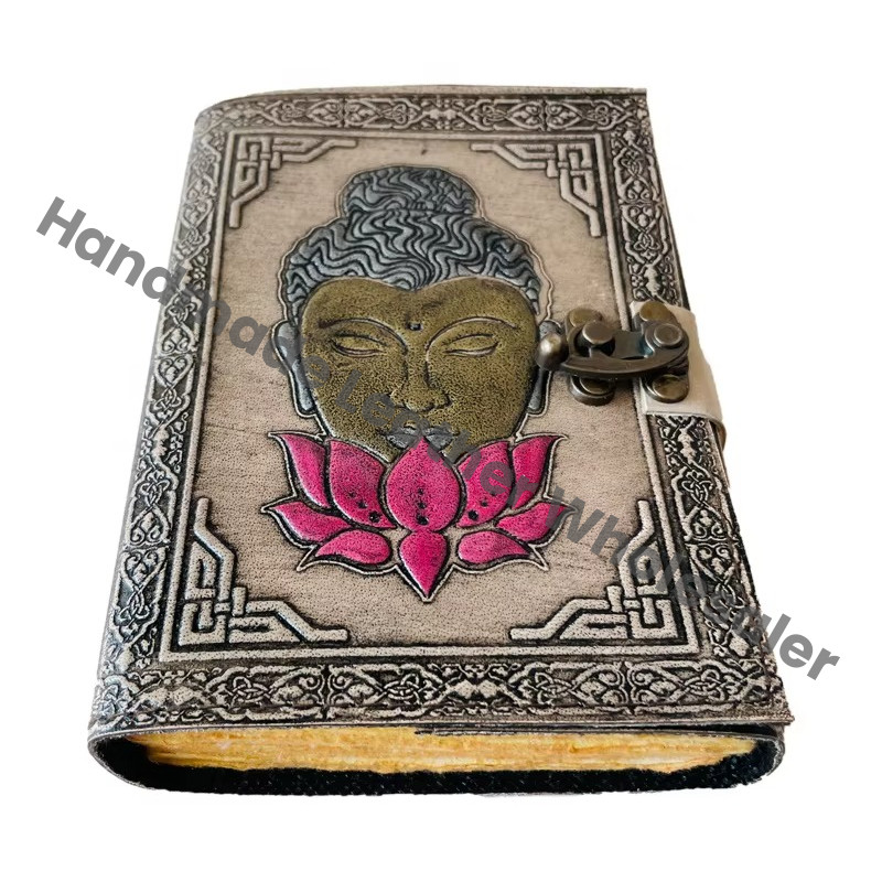 Buddha Book of Shadows Journal for Writing Men & Women School Office Supplies Antique Embossed Travel Planner Notebook Diary