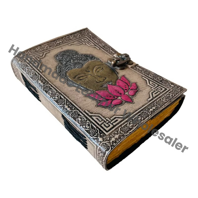 Buddha Book of Shadows Journal for Writing Men & Women School Office Supplies Antique Embossed Travel Planner Notebook Diary