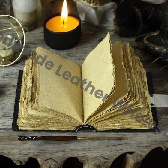 Bunny Easter rabbit Journal - Grimoire Leather Notebook - Bunny gifts - Fat journal handmade Deckle Paper Gifts for christmas