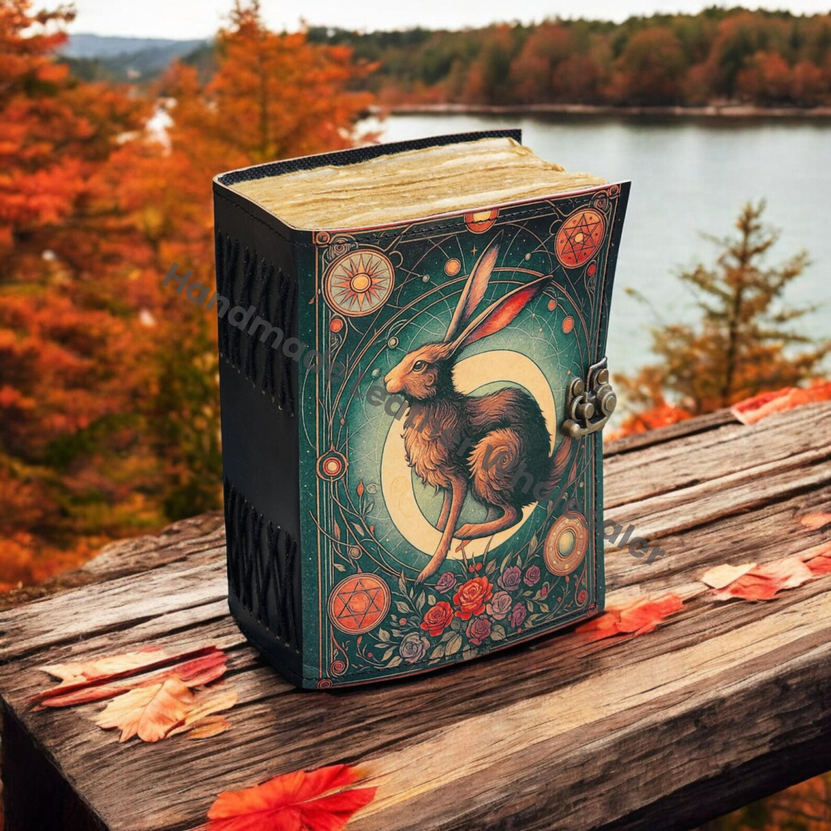 Bunny Leather Journal Notebook