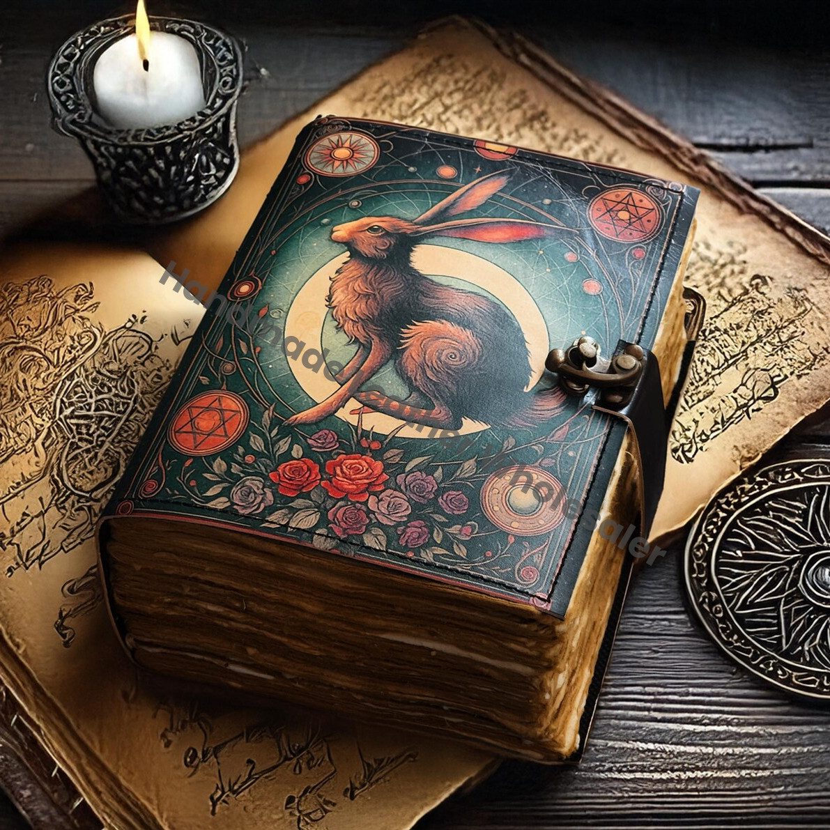 Bunny Leather Journal Notebook