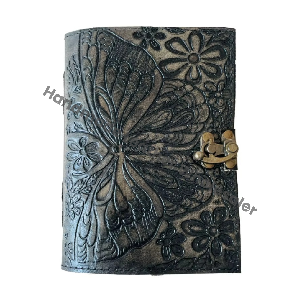 Butterfly Book of Shadows Journal for Writing Men & Women School Office Charcoal Embossed Travel Planner Notebook Diary