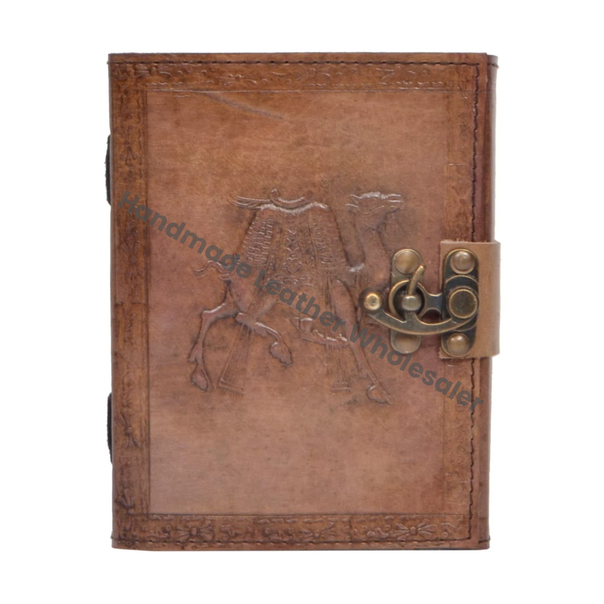 Camel Leather Hardcover Embossed Notebook Blank Book Shadows Grimoire Handmade Office College Poetry Vintage Sketch Planner Gift
