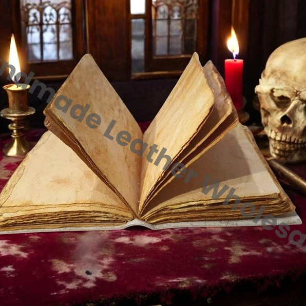 Capricorn Leather Journal: Vintage Grimoire, Blank Book of Shadows.