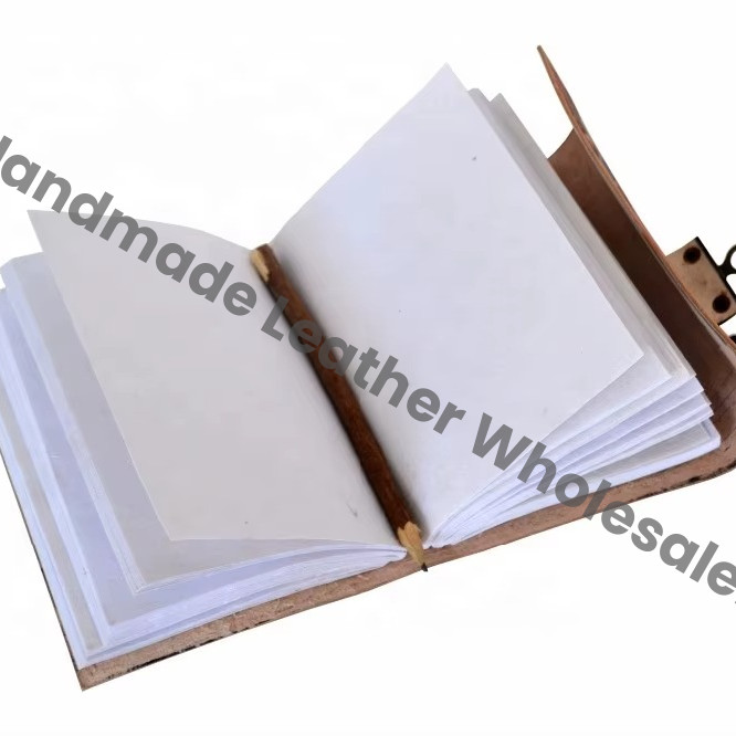Capture Your Thoughts in Style Unlined Leather Address Book Buddha Design Printed Gift Handmade Eco-friendly Drawing Book
