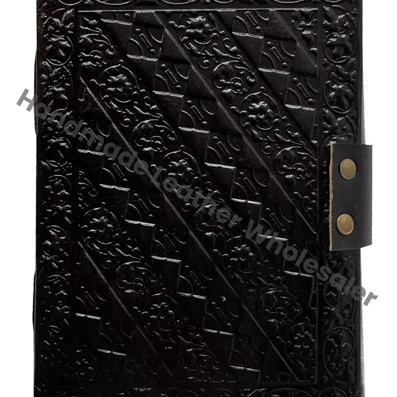 Capture Your Thoughts in Style Unlined Leather Address Book Buddha Design Printed Gift Handmade Eco-friendly Drawing Book