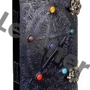 Chakra Notebooks New Pentagram Leather Journal Large Celtic Embossed Leather Journal With Lock Journal With Stone