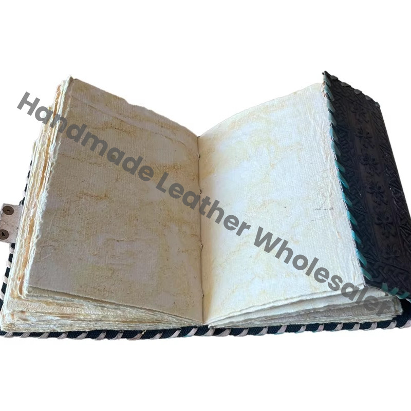 Classic Vintage Spell Book Shadows Leather Hardcover Custom Logo Notebooks Sketchbook Gift Women Artist Diary Planner Handmade