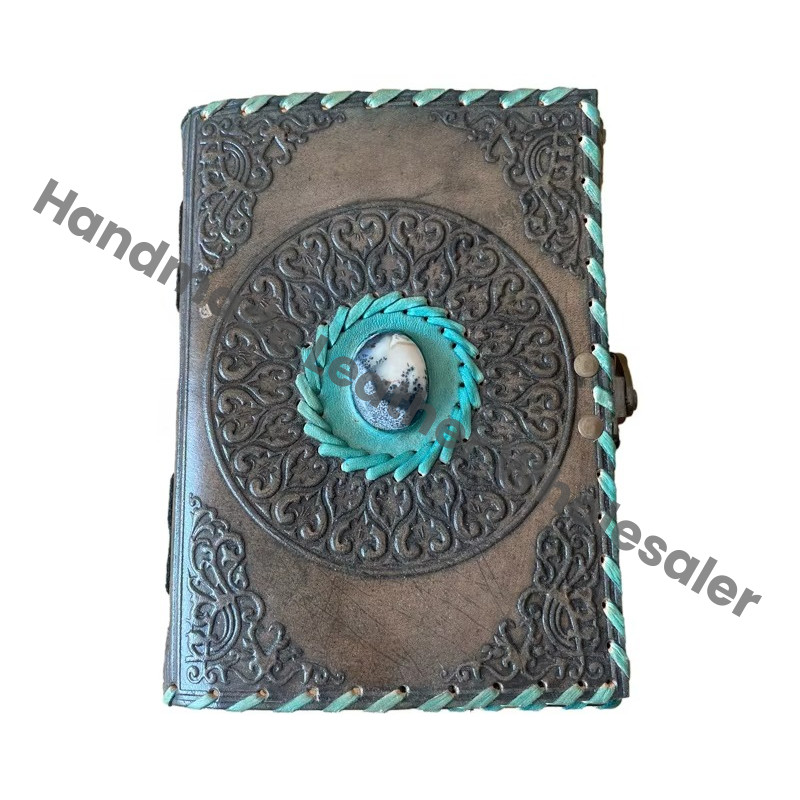 Classic Vintage Spell Book Shadows Leather Hardcover Custom Logo Notebooks Sketchbook Gift Women Artist Diary Planner Handmade