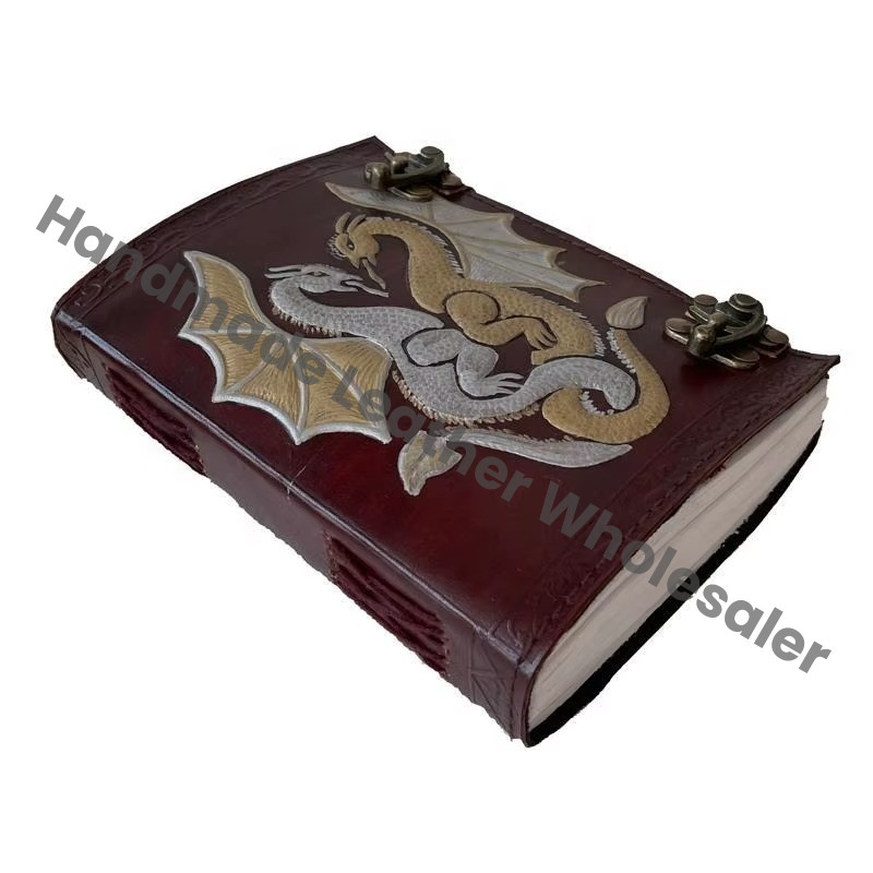 Creative Custom Logo Genuine Leather Hardcover Notebook Eco-friendly Paper Constellation Happy Planner Daily Gift Bound Journal