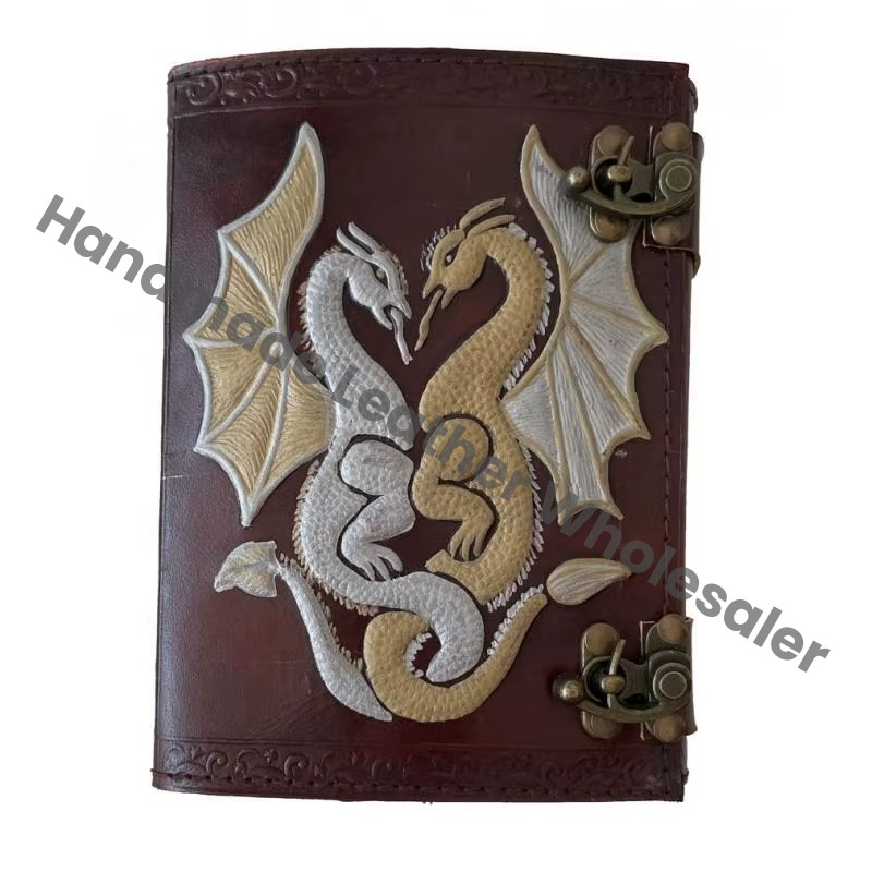 Creative Custom Logo Genuine Leather Hardcover Notebook Eco-friendly Paper Constellation Happy Planner Daily Gift Bound Journal