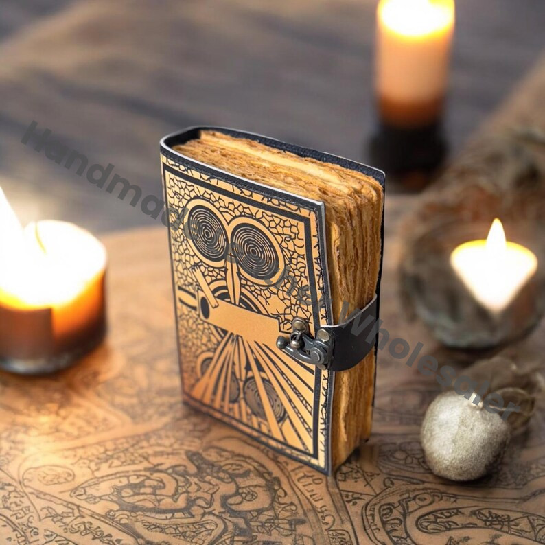 Darkhold Leather Grimoire Journal: Darkhold Book of Shadows, Blank Spell Book