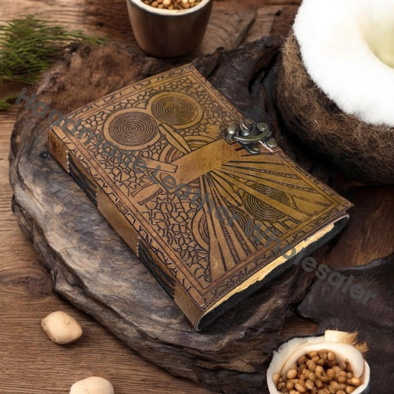 Darkhold Leather Journal: Book of Shadows, Grimoire with Lock