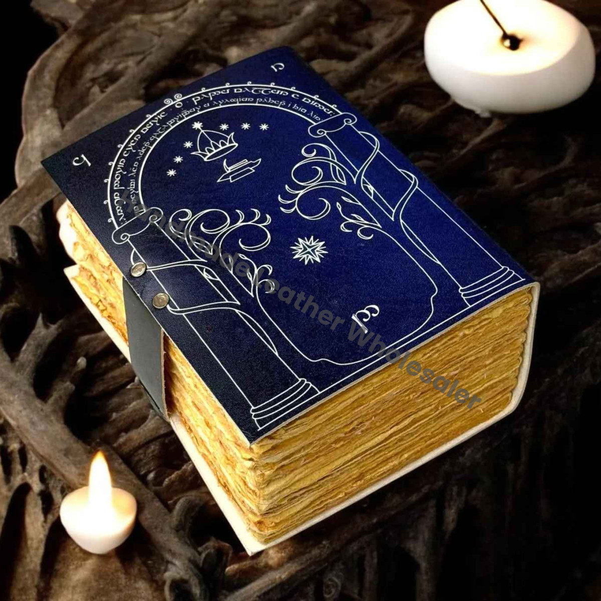 Doors of Durin Leather Journal: Tolkien Lord of the Rings Notebook