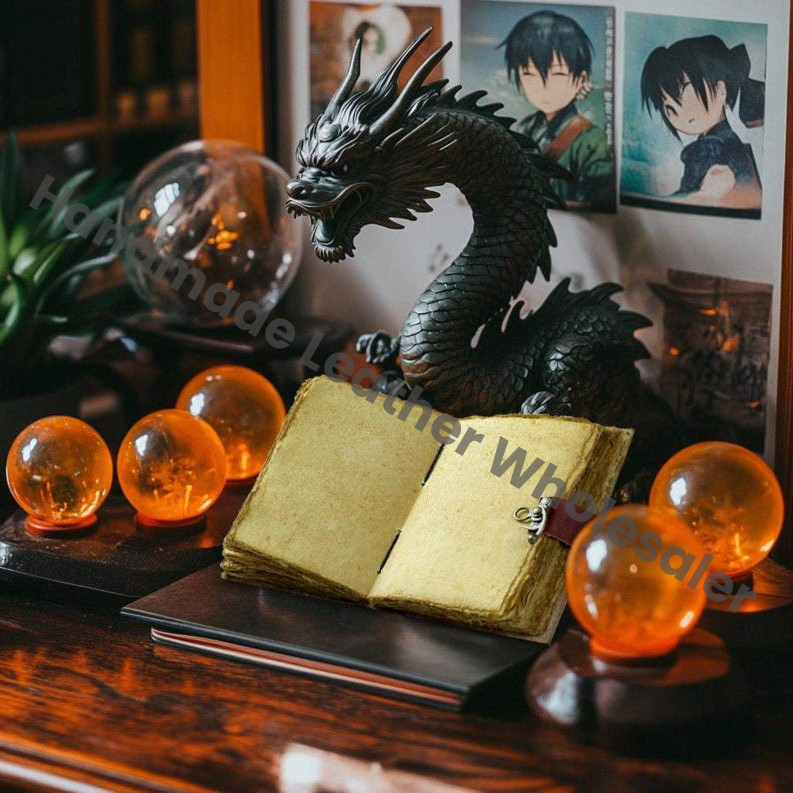 Dragon Ball Z Shenron Embossed Leather Journal: Handmade Grimoire