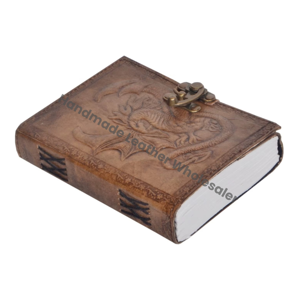 Dragon Book Shadows Grimoire Charcoal Hardcover Handmade Leather Notebook Office Diary Embossed Blank Journal Drawing Gift
