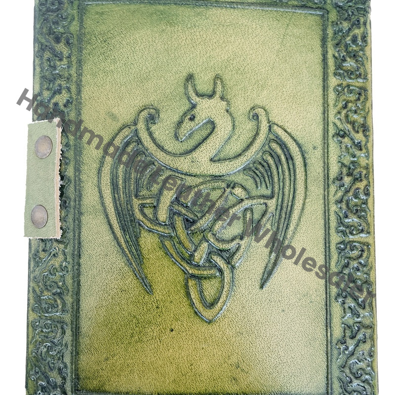 Dragon Embossed Handmade Personal Organizer Notebook Leather Journal Beautiful for Collage Book of Shadows Poetry Book