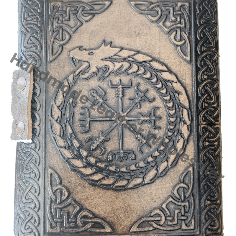 Dragon Journal Notebook Diary for Men & Women Full Genuine Leather Hardcover Vintage Handmade Spiral Binding Gift Handmade Paper