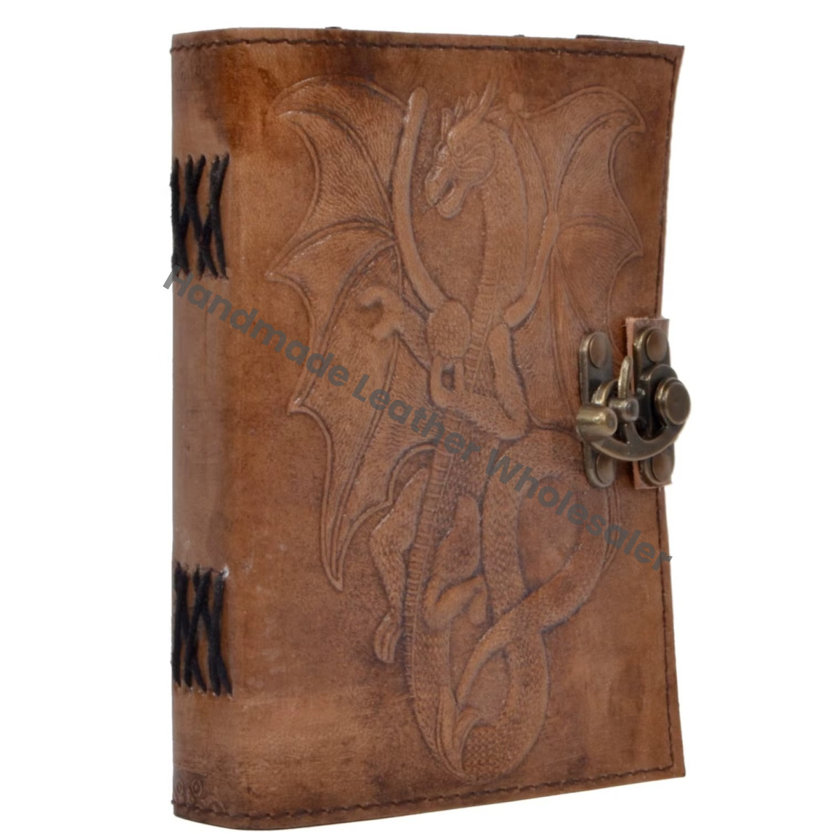 Dragon Leather Embossed Journal Grimoire Office Diary College Poetry Sketchbook Planner Travel Recyclable Handmade Paper Gift