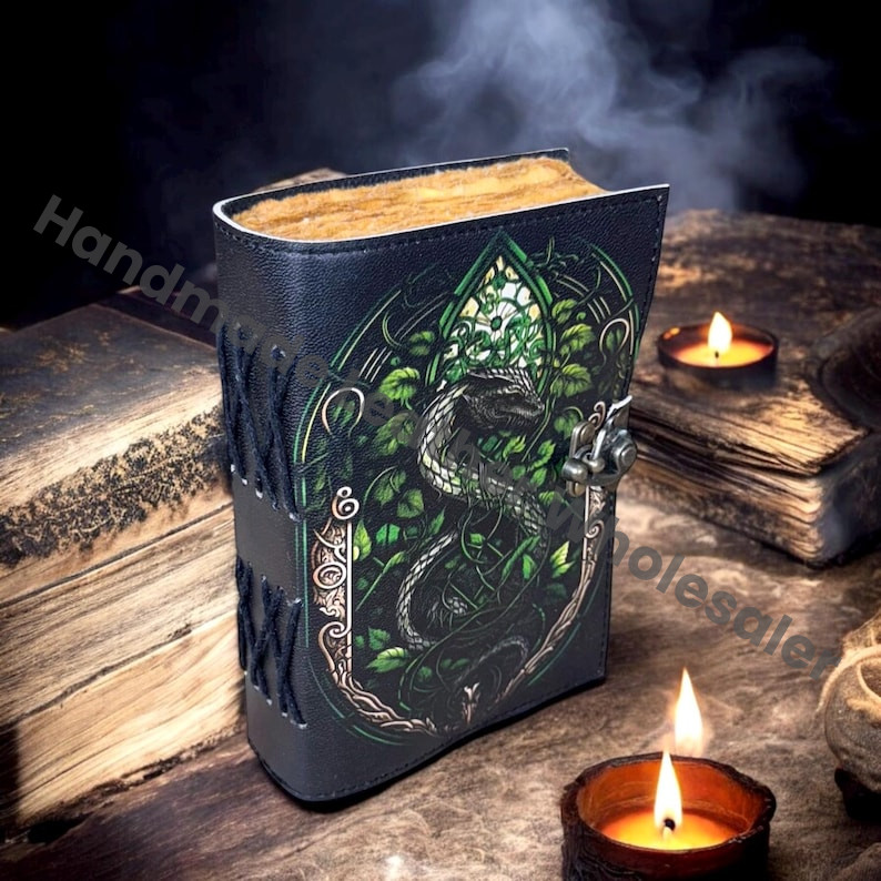 Dragon Leather Journal: Vintage Handmade Deckle Edge Paper Sketchbook