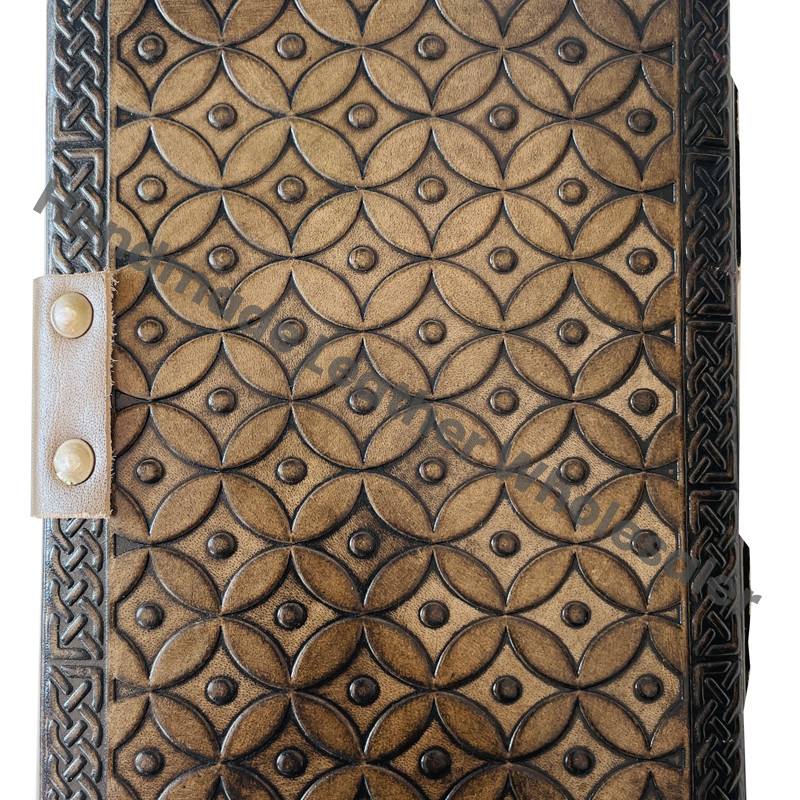 Dragon Personal Diary Notebook Journal Gift Vintage Handmade Large Embossed Leather Hardcover Recyclable Handmade Paper Custom
