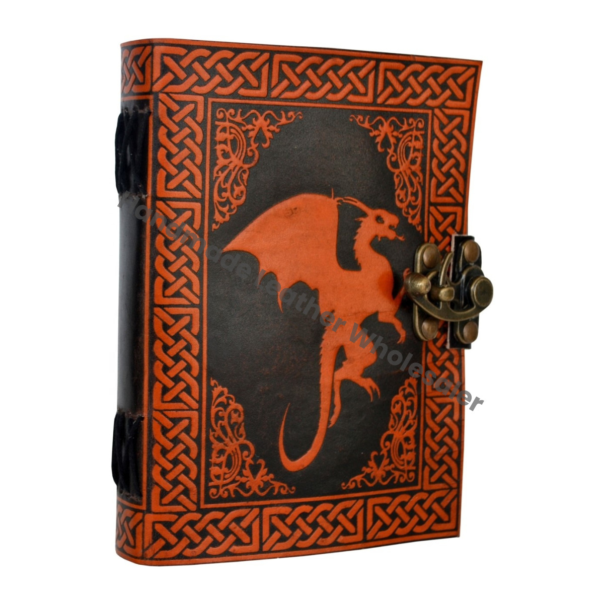 Dragon Vintage Leather Large Journal for Women Wholesaler Book of Shadows Sketchbook Cotton Art Paper notebooks Planner Travel