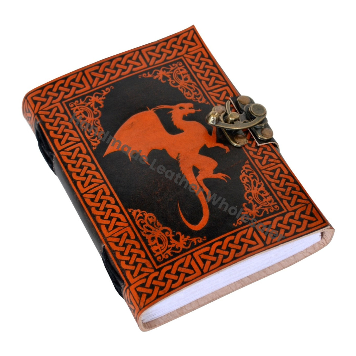 Dragon Vintage Leather Large Journal for Women Wholesaler Book of Shadows Sketchbook Cotton Art Paper notebooks Planner Travel