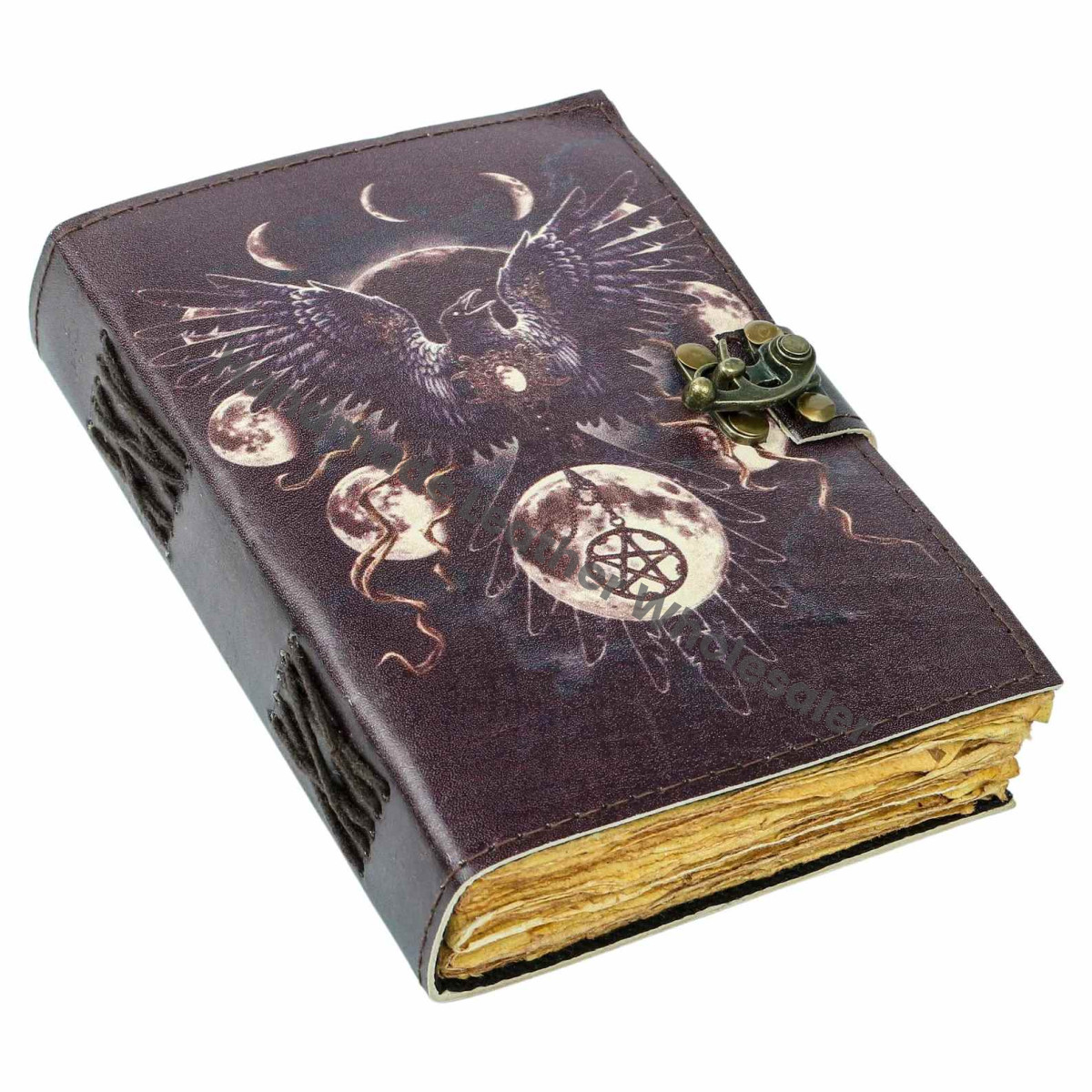 Eagle Goddess Leather Journal: Antique Vintage Paper Sketchbook