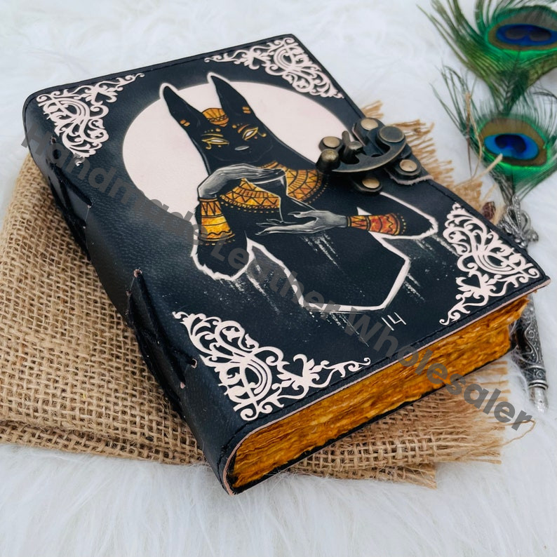 Egyptian Cat Leather Journal: Book of Shadows, Wiccan Grimoire