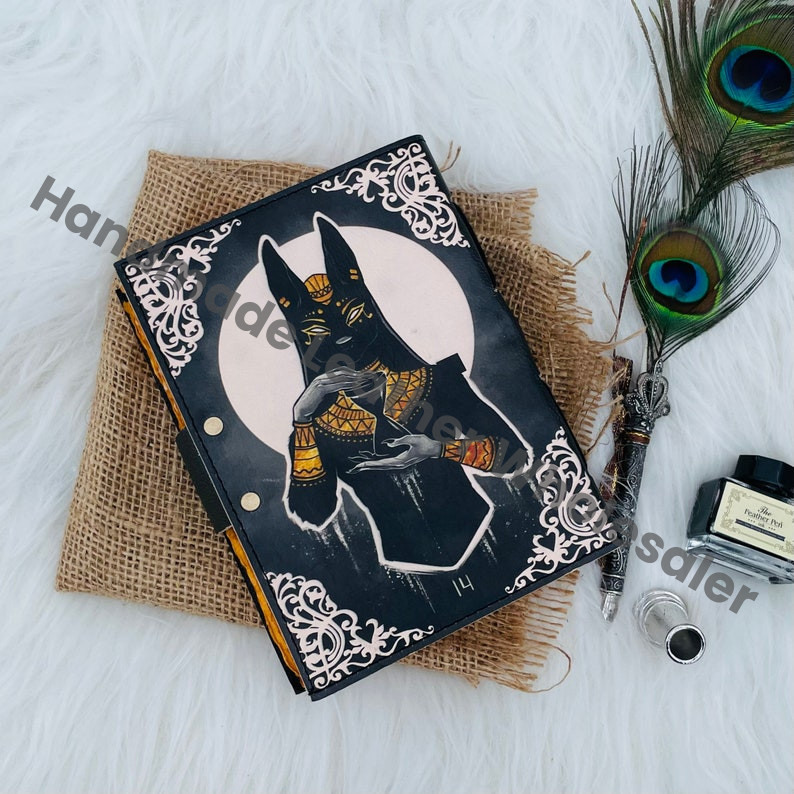 Egyptian Cat Leather Journal: Book of Shadows, Wiccan Grimoire