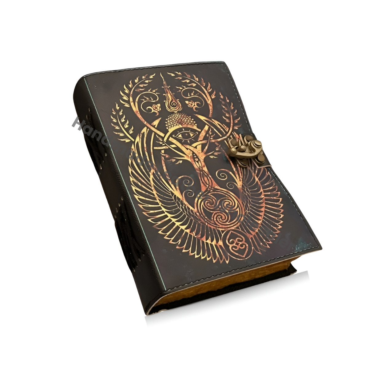 Embossed Leather Grimoire Journal: Blank Book of Shadows, Spellbook