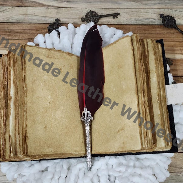 Embossed Wolf Leather Journal, Book of Shadows, Brass Lock