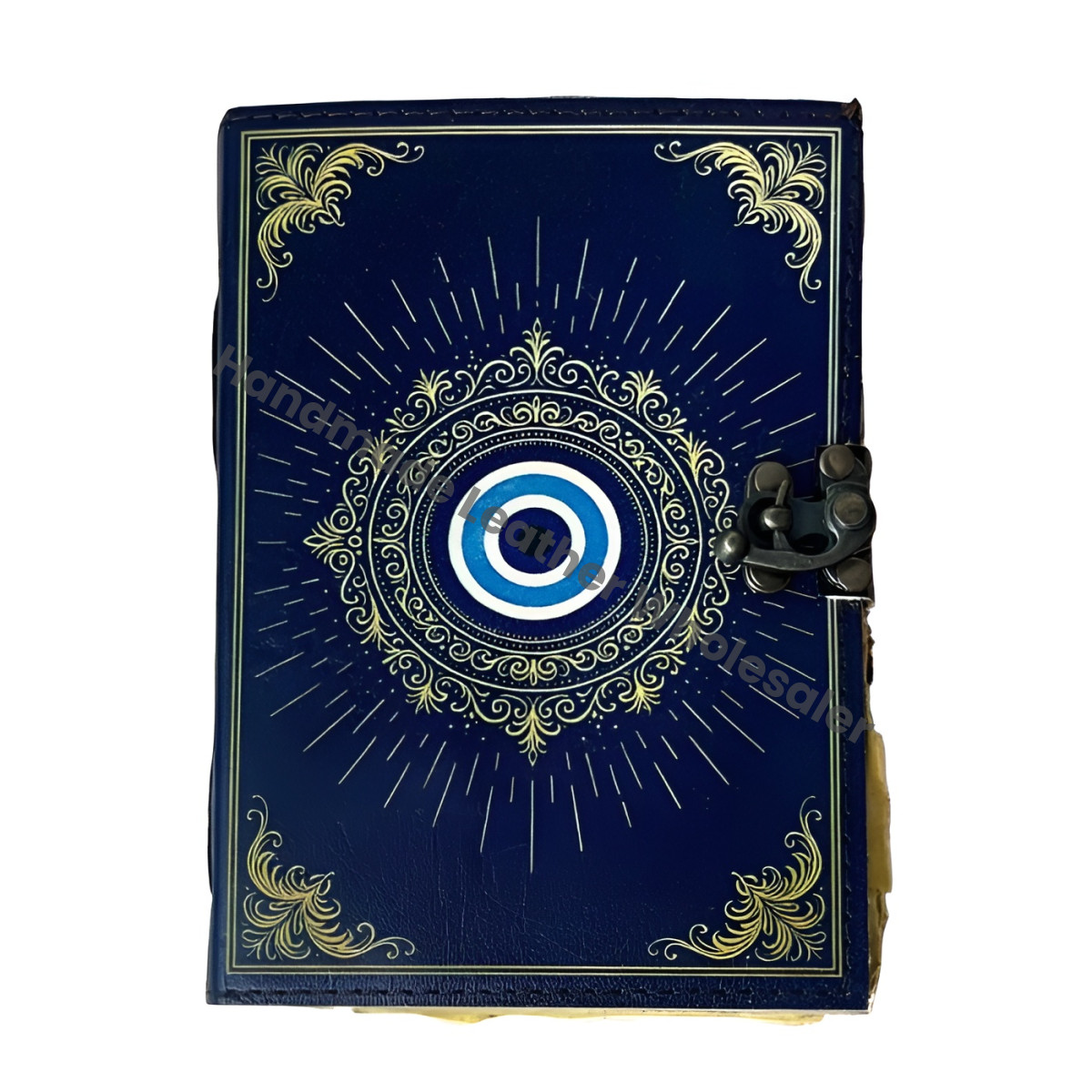 Evil Eye Leather Book of Shadows – Grimoire Journal, Witchcraft Spellbook, Wiccan Pagan Gothic Magic Diary